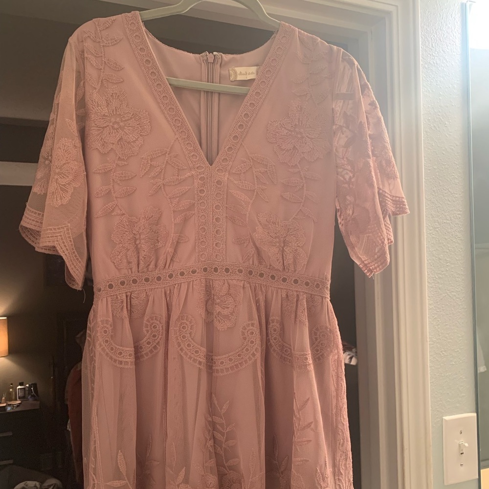 Mauve lace romper